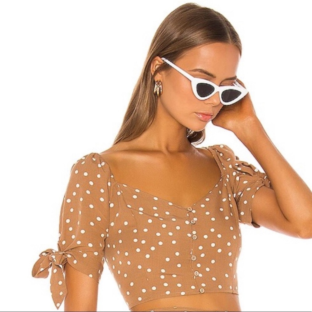 L*SPACE Lola Top in Beachcomber Dot NWT Size Medium - Picture 2 of 8